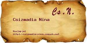 Csizmadia Nina névjegykártya